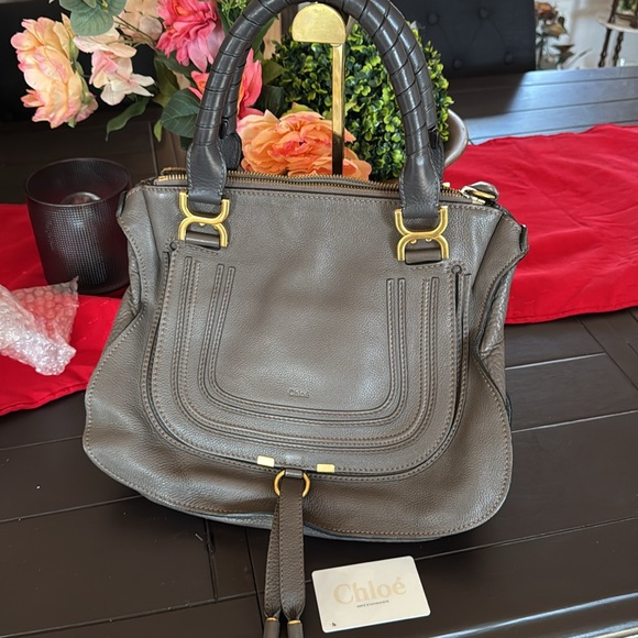 Chloé Marcie Medium in Gray Calf Leather - Picture 13 of 17